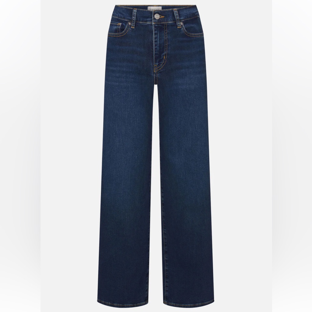 Frame Denim Dark Indigo WideLeg Jeans